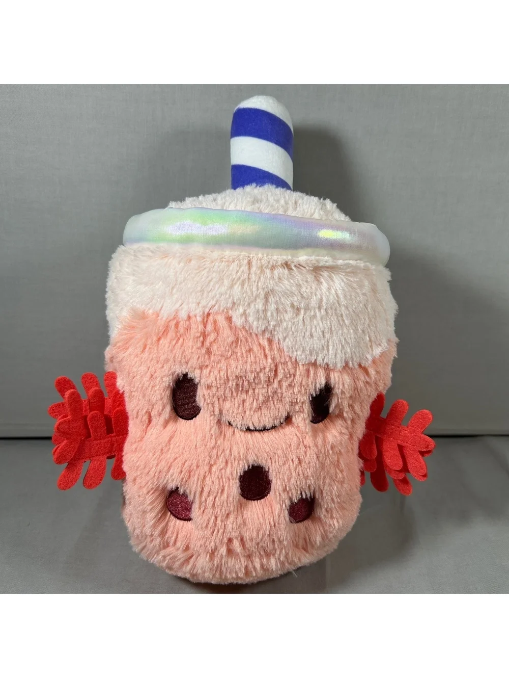 Squishable Pink/White Boba Tea Plush